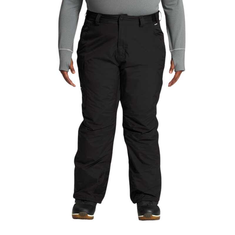 Plus Size Water Resistant Snow Pants With Pockets – women's cargo pants front view