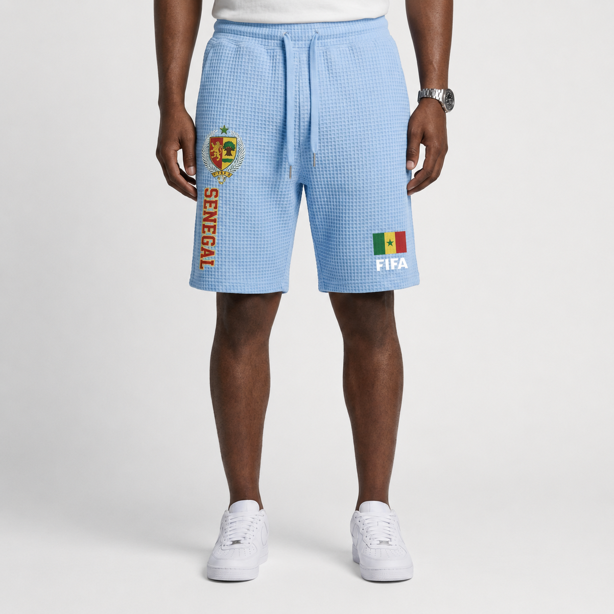 FIFA 2026 Senegal Printed Waffle Football Fan Shorts
