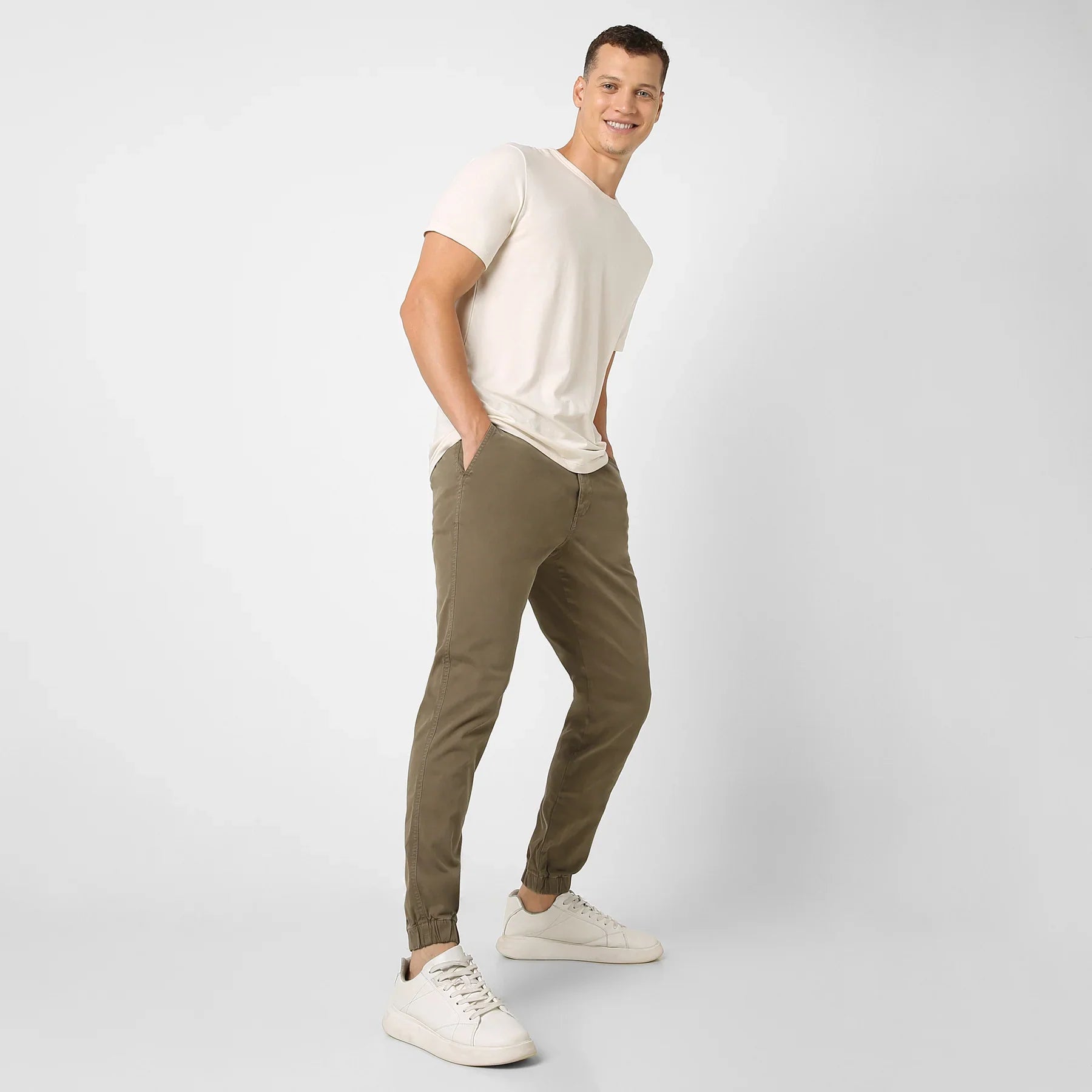 Stretchable Side Pockets Jogger Pants – lifestyle view 46