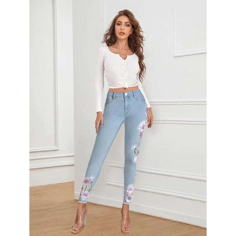 Stylish Comfy Stretch Denim Skinny Jeans – lifestyle view 18