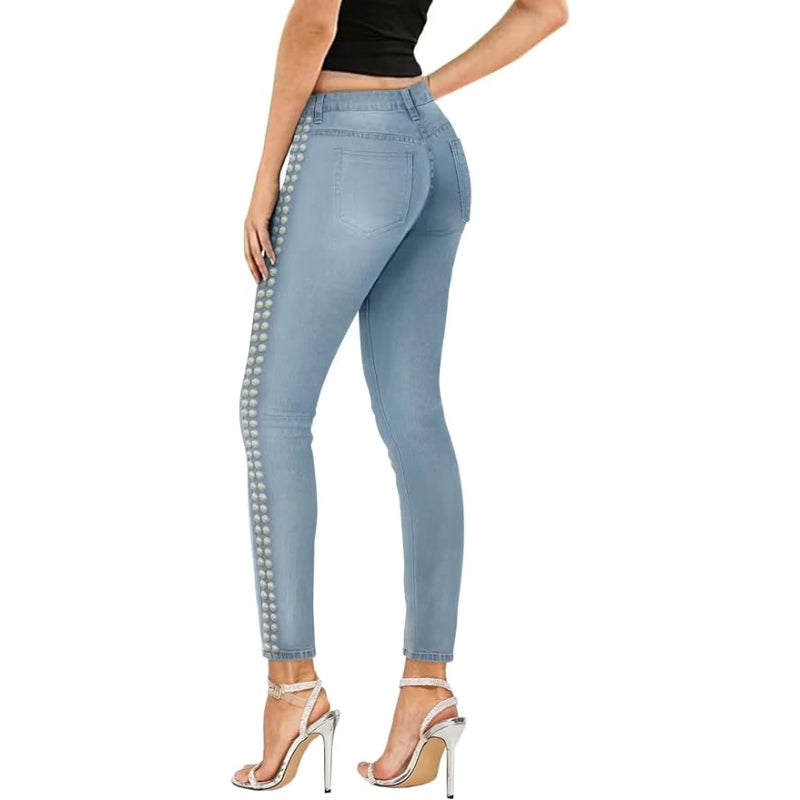 Stylish Comfy Stretch Denim Skinny Jeans – lifestyle view 11