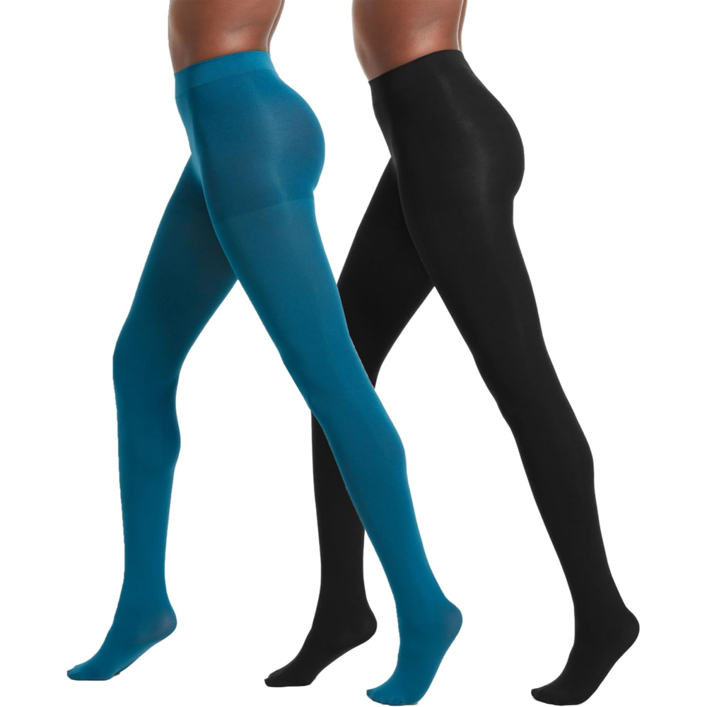 Women's Classic Opaque Control Style Pull On Tights – fabric detail close-up