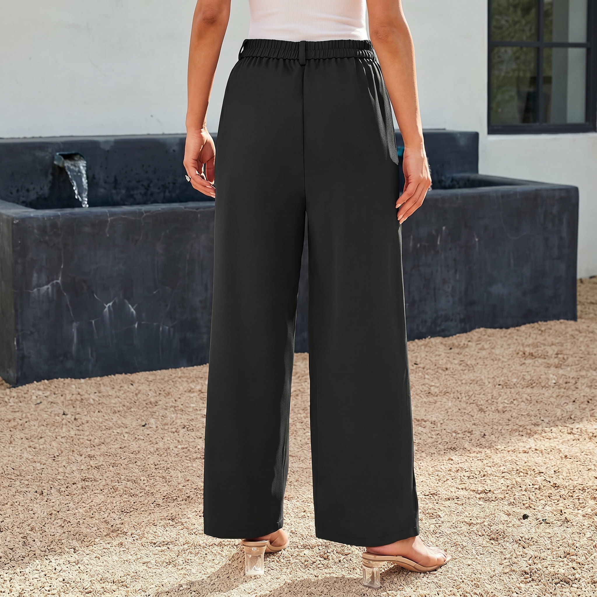 Wide And Leg Dress Pants High Rise Dressy For Women