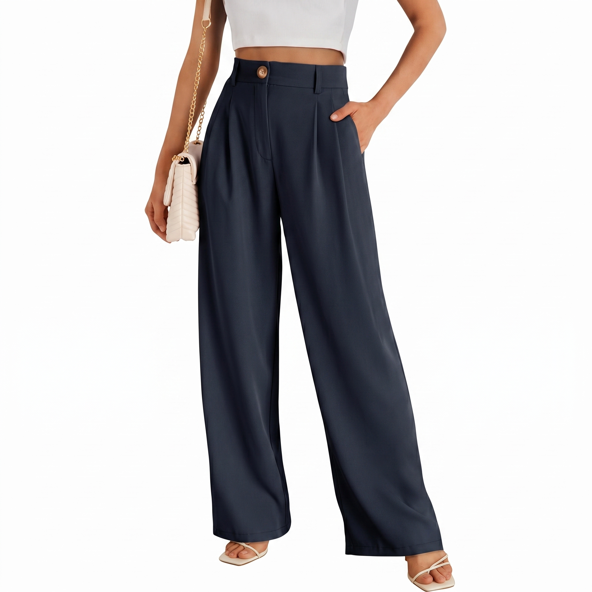 Wide And Leg Dress Pants High Rise Dressy For Women