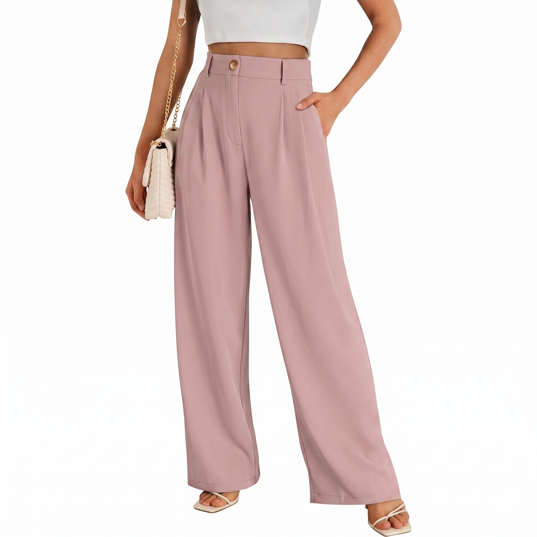 Wide And Leg Dress Pants High Rise Dressy For Women