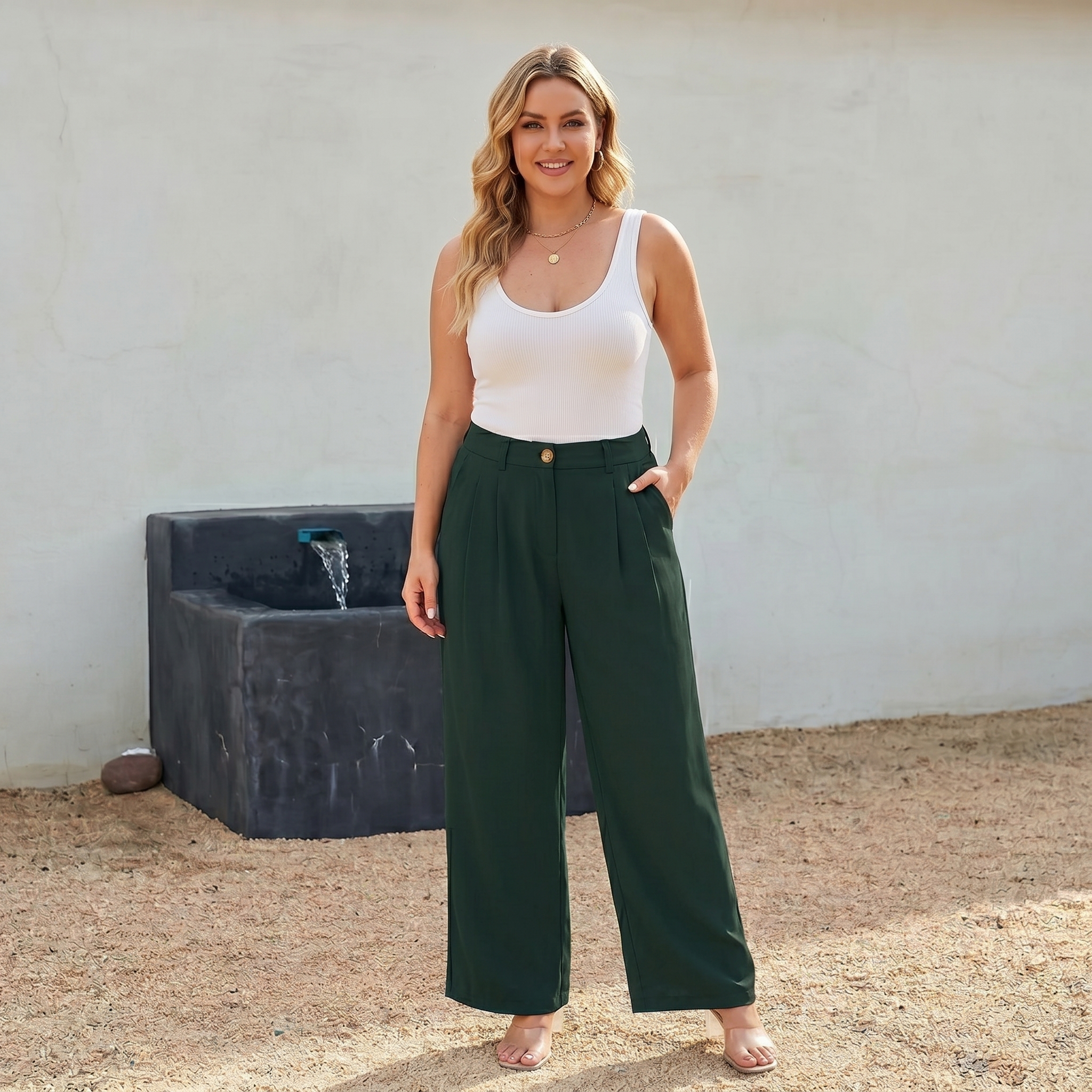 Wide And Leg Dress Pants High Rise Dressy For Women
