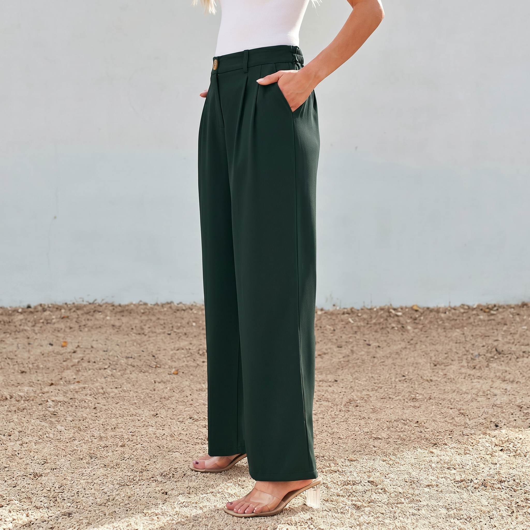 Wide And Leg Dress Pants High Rise Dressy For Women