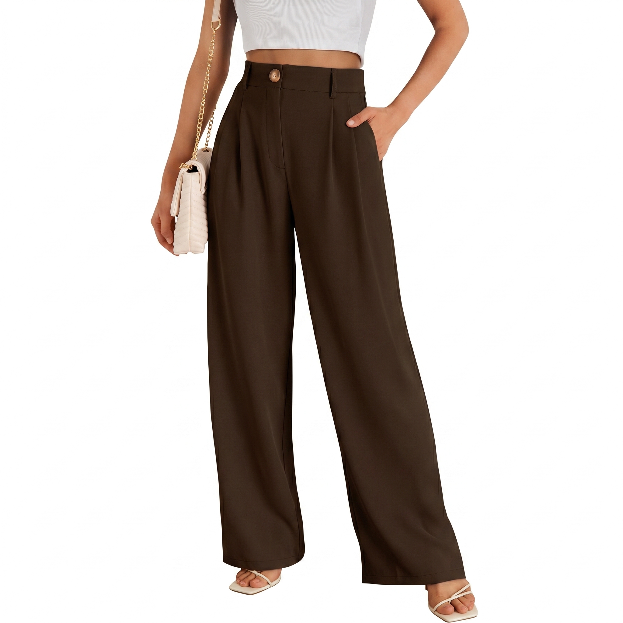 Wide And Leg Dress Pants High Rise Dressy For Women
