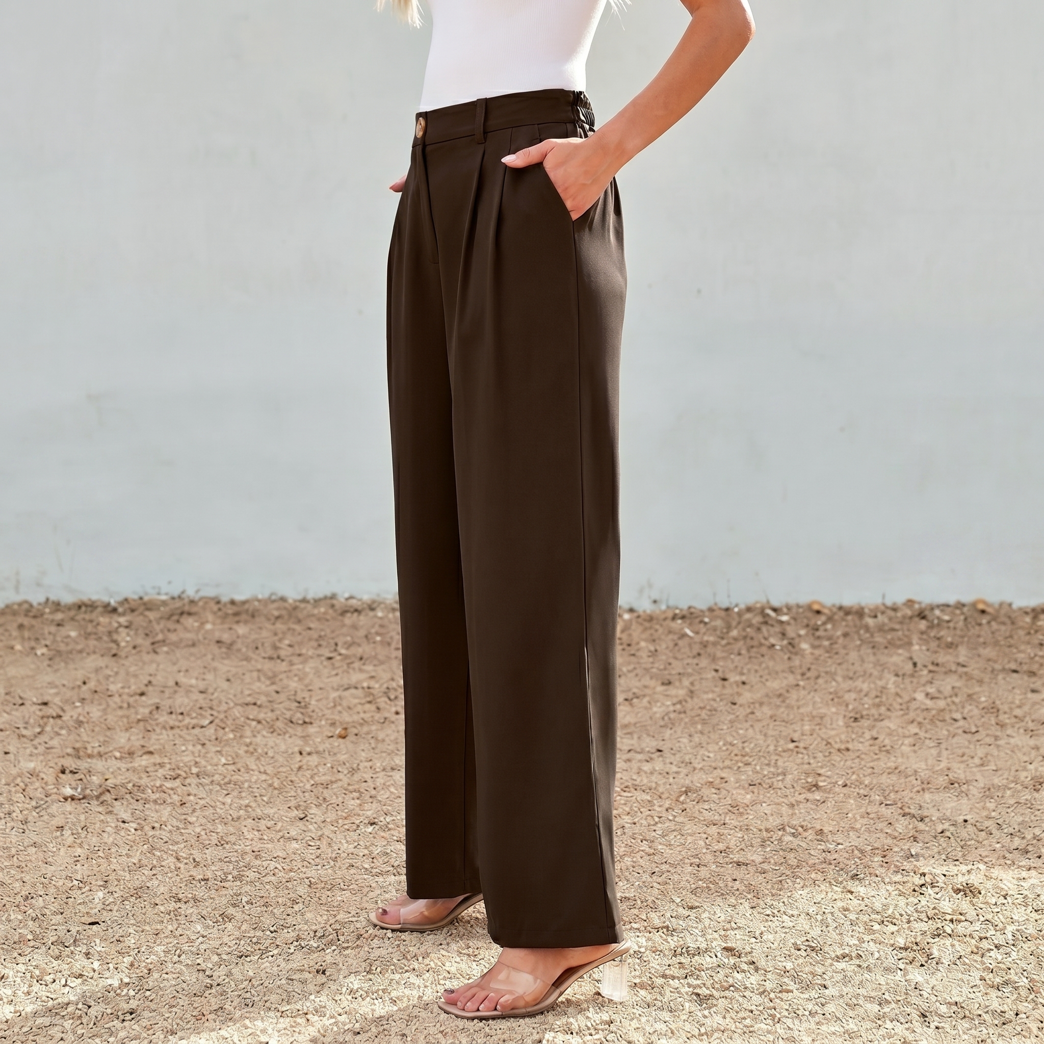 Wide And Leg Dress Pants High Rise Dressy For Women