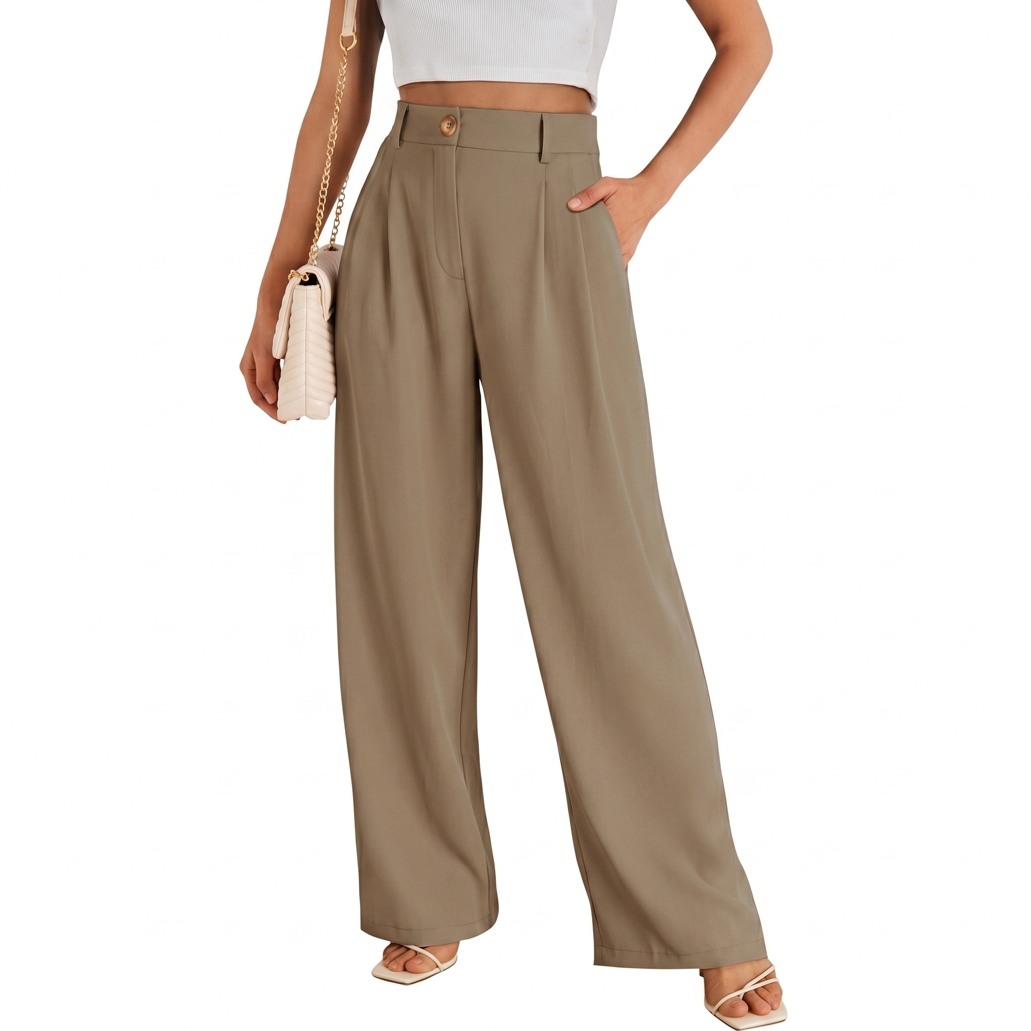 Wide And Leg Dress Pants High Rise Dressy For Women