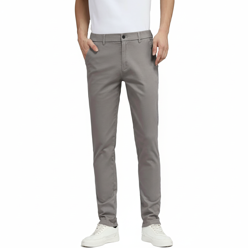Flat Front Skinny Stretchy Slim Fit Tapered Trousers – lifestyle view 20