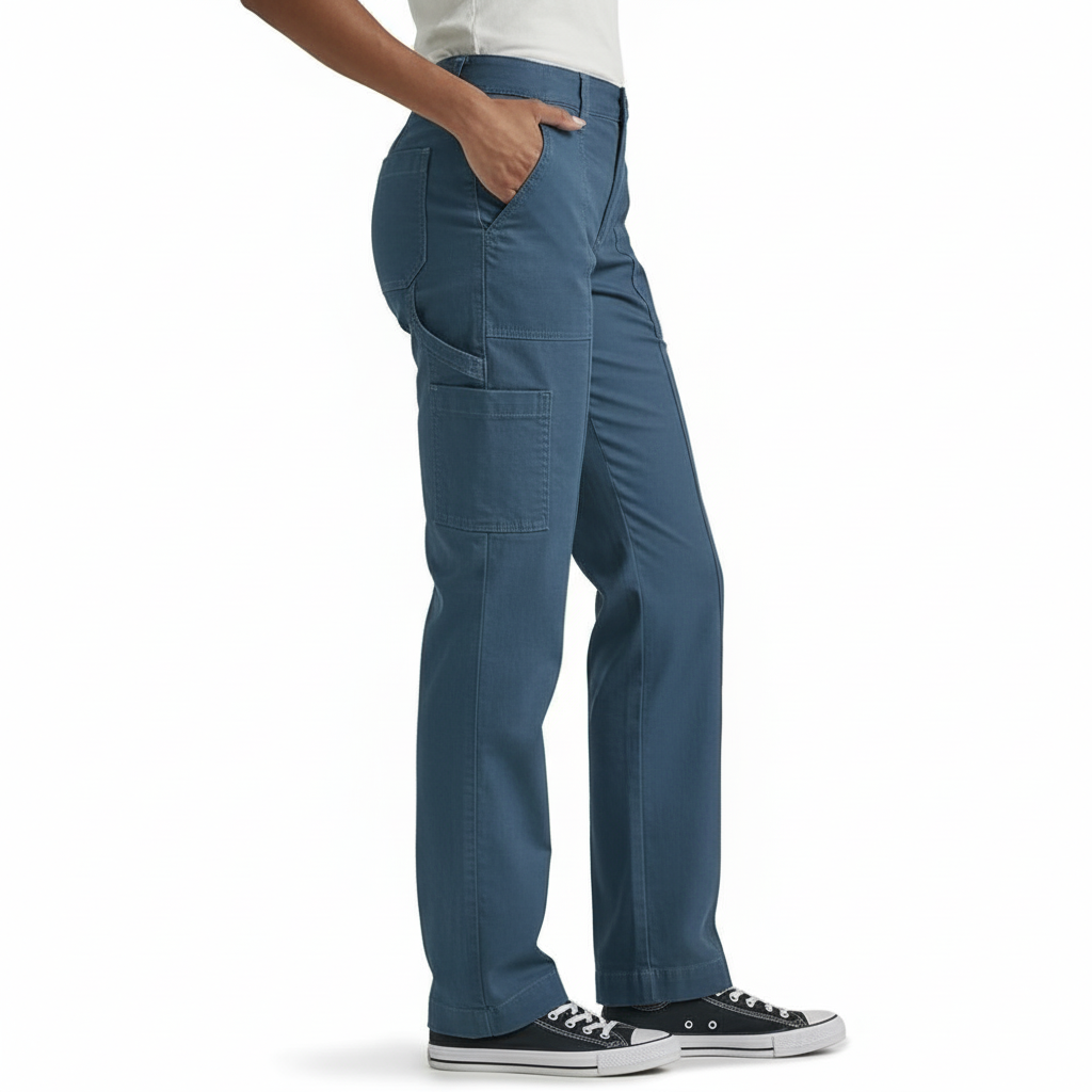 Flex To Go Straight Fit Utility Pants For Women – side profile view