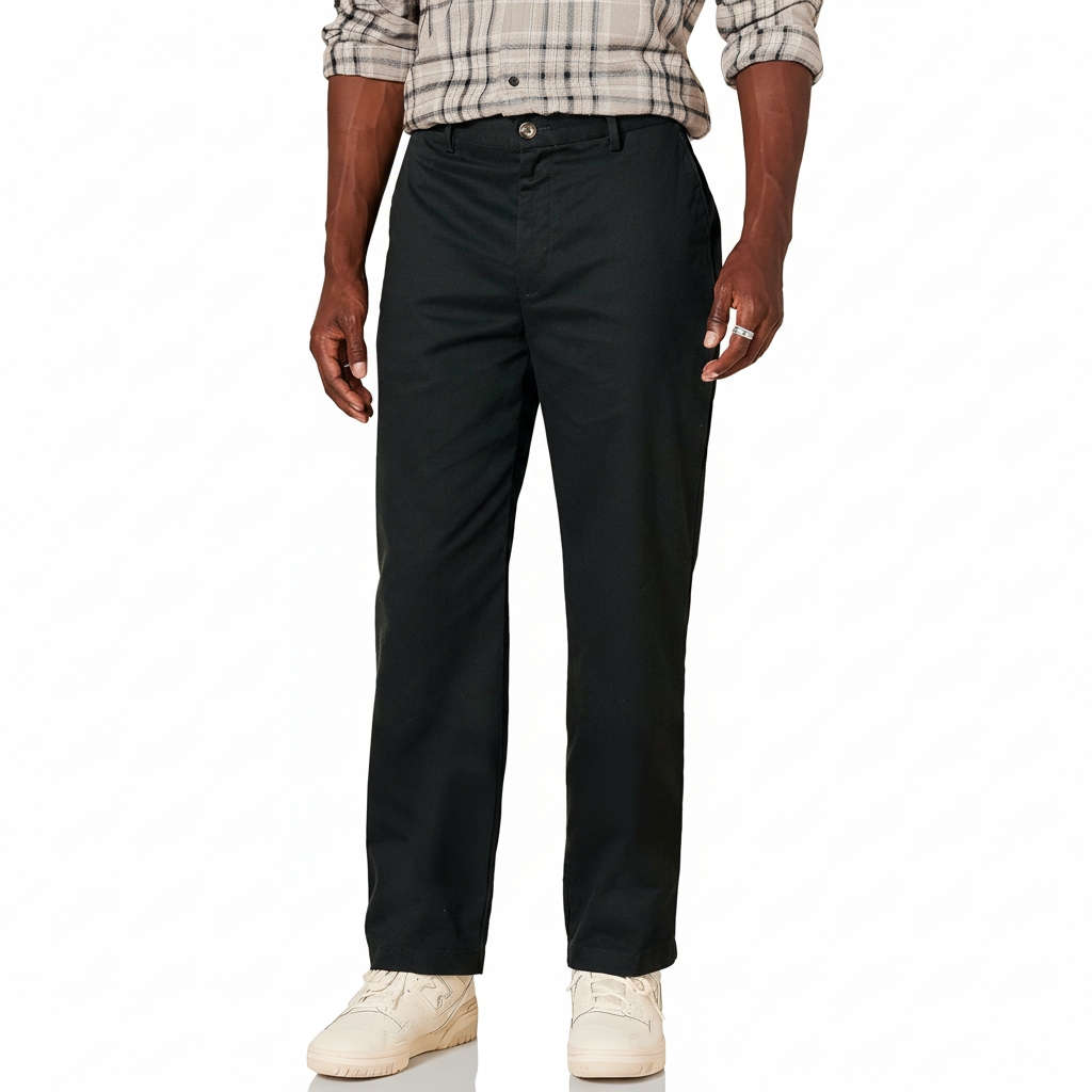 Classic Fit Wrinkle Resistant Chino Pants For Men – women's cargo pants front view