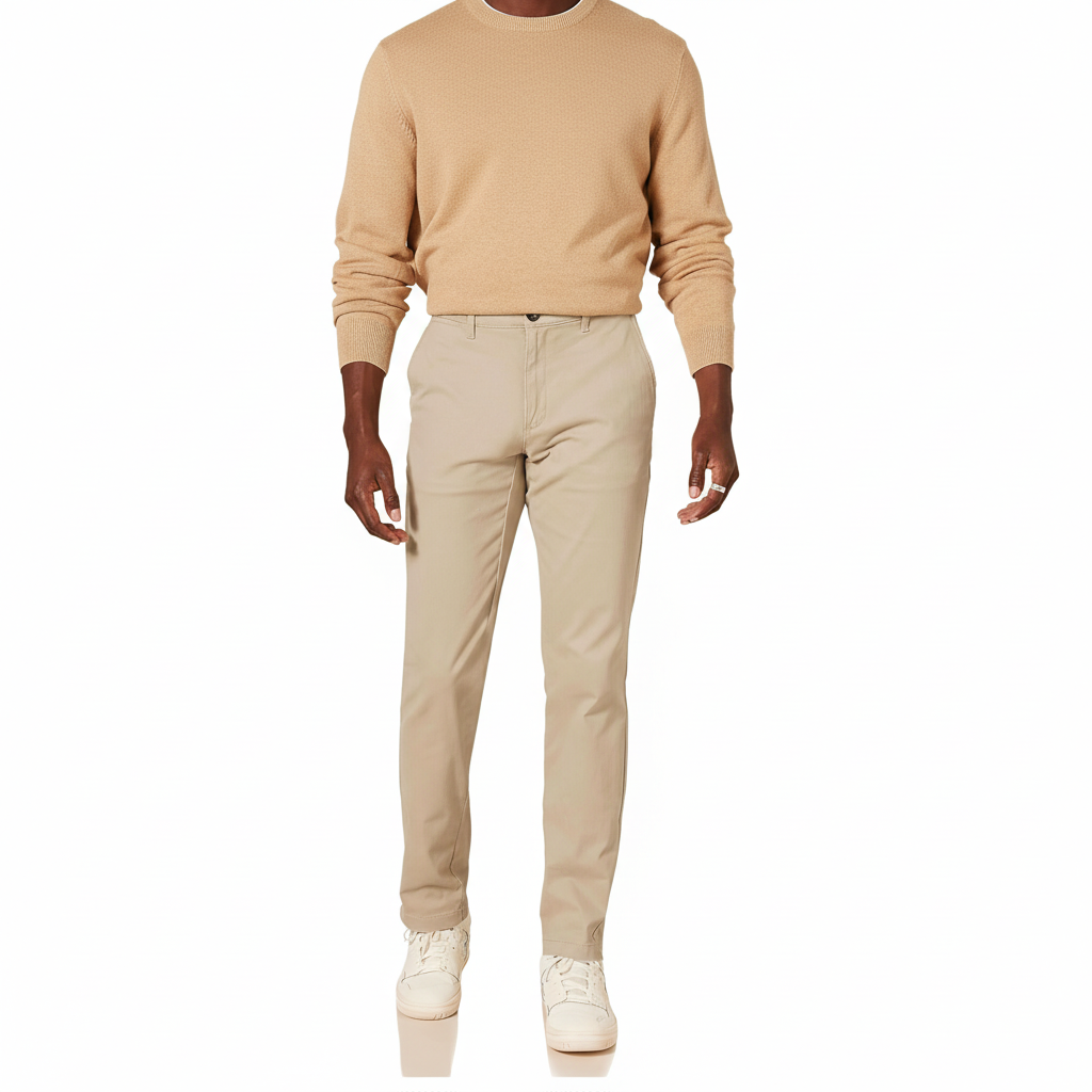 Classic Fit Casual Stretch Chino Pants – women's cargo pants front view