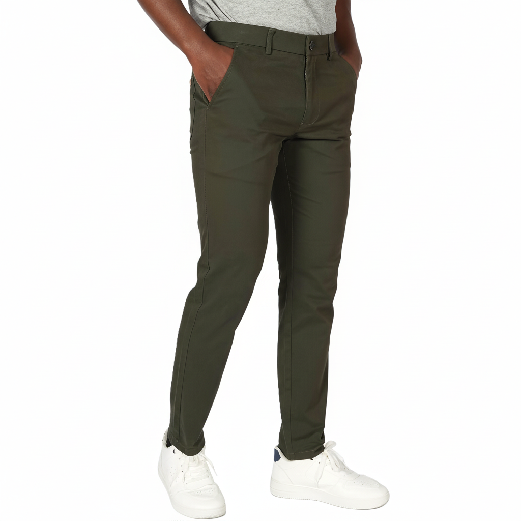 Flat Front Skinny Stretchy Slim Fit Tapered Trousers – lifestyle view 39