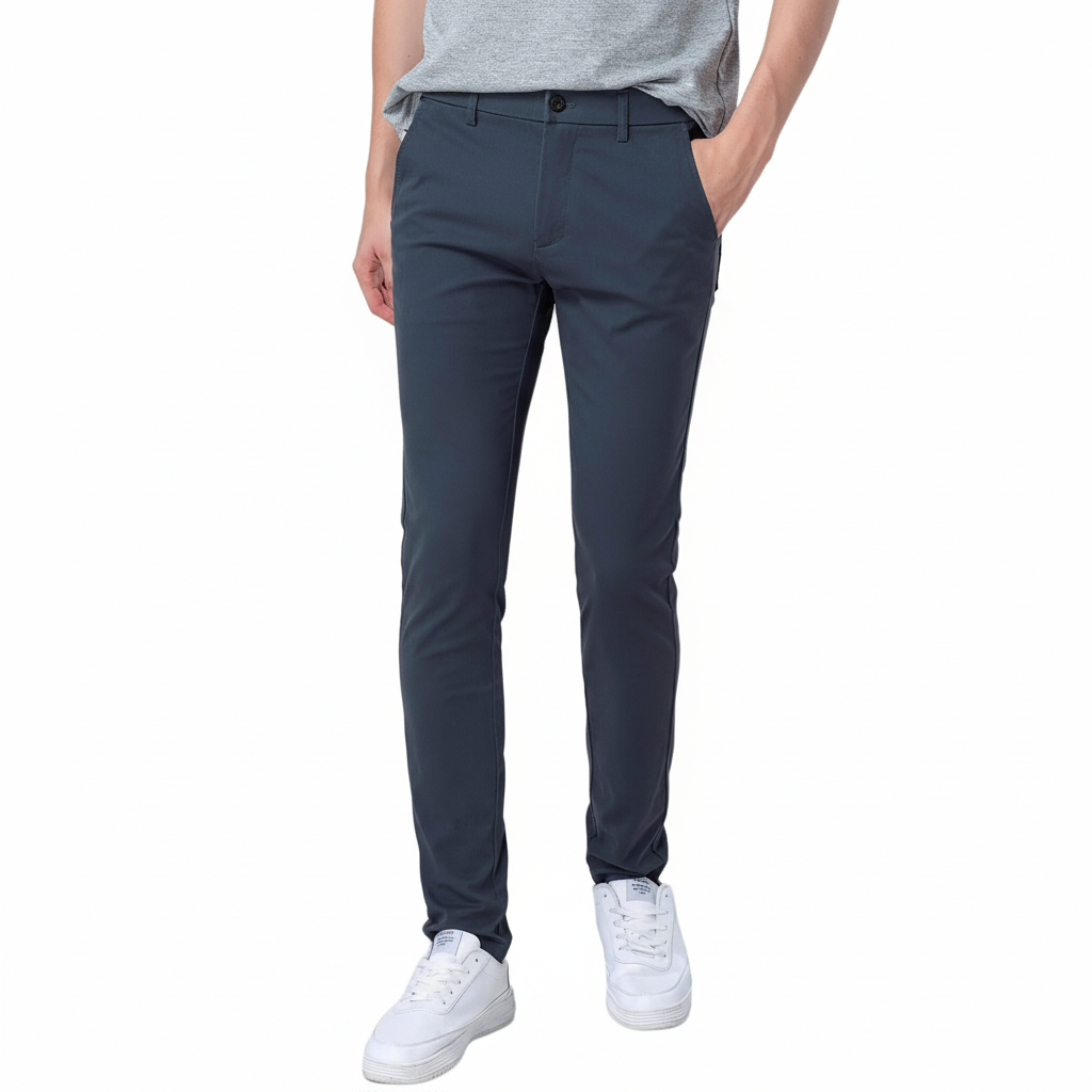 Flat Front Skinny Stretchy Slim Fit Tapered Trousers – lifestyle view 29