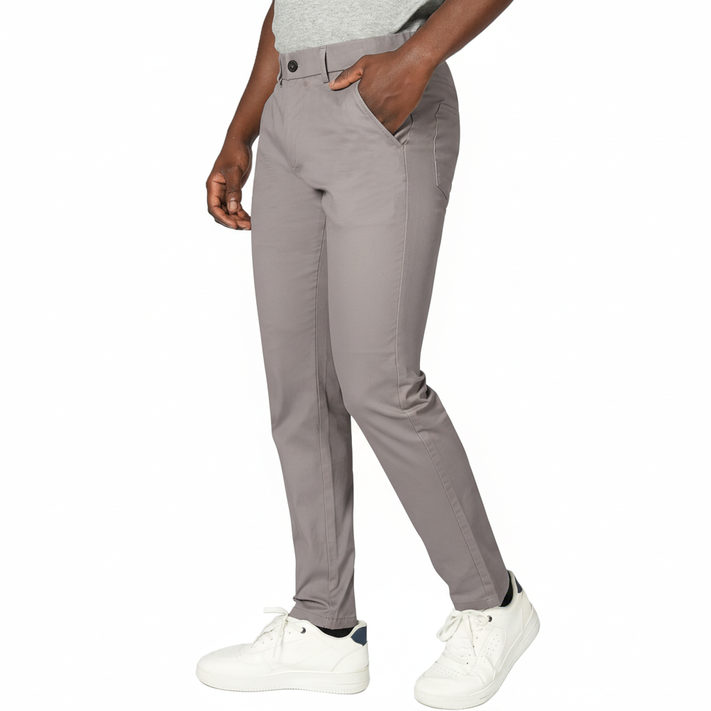Flat Front Skinny Stretchy Slim Fit Tapered Trousers – lifestyle view 21