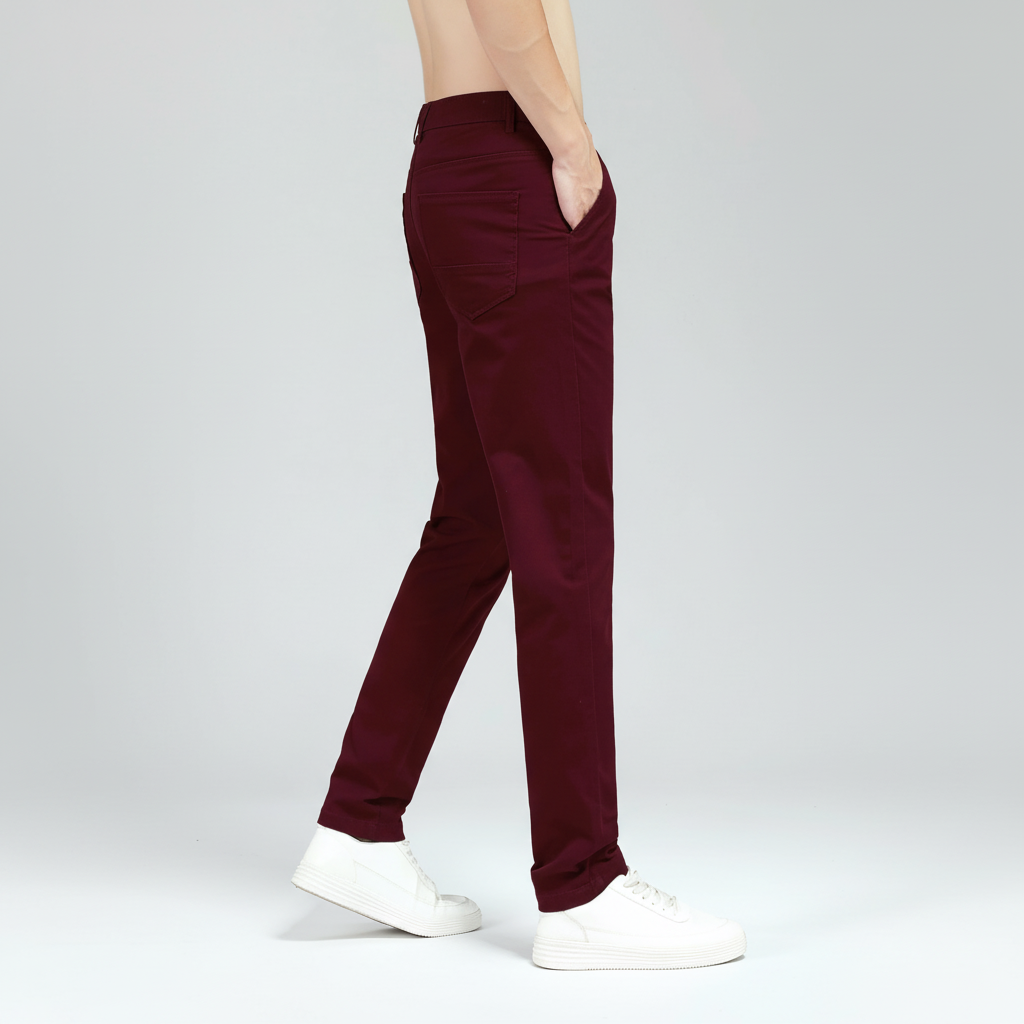 Flat Front Skinny Stretchy Slim Fit Tapered Trousers – lifestyle view 11