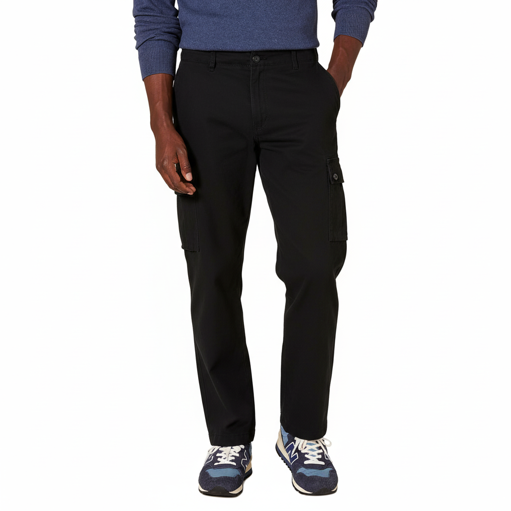 Straight Fit Stretch Cargo Pants for Men – women's cargo pants front view