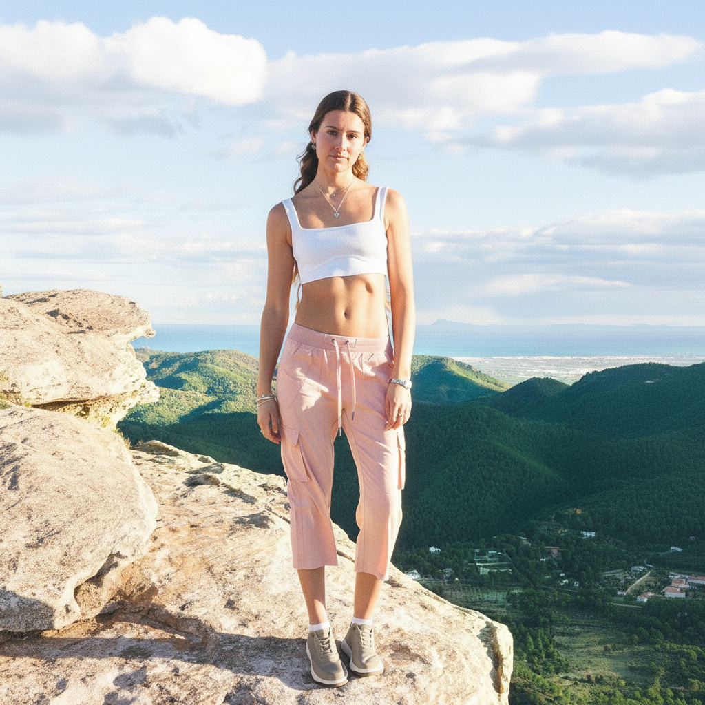 Lightweight Cargo Capri Hiking Pants For Women