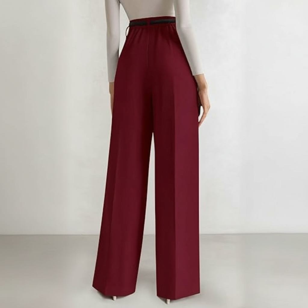 Wide Fit Casual Flowy Work Palazzo Pants For Women – lifestyle view 24