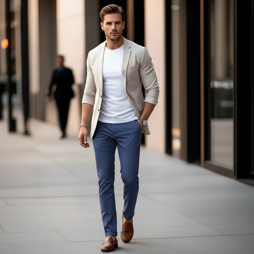 Flat Front Skinny Stretchy Slim Fit Tapered Trousers – lifestyle view 37