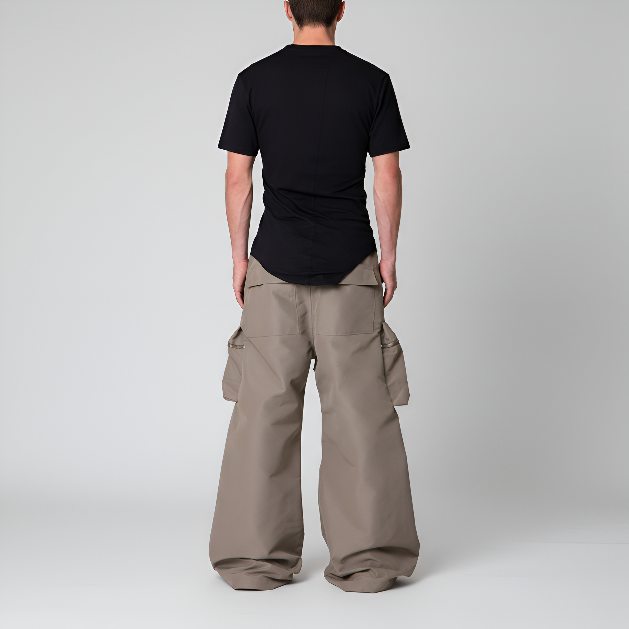 Men's Utility Zip Cargo Pocket Festival Rave Pants - Trendy Streetwear S – waistband detail