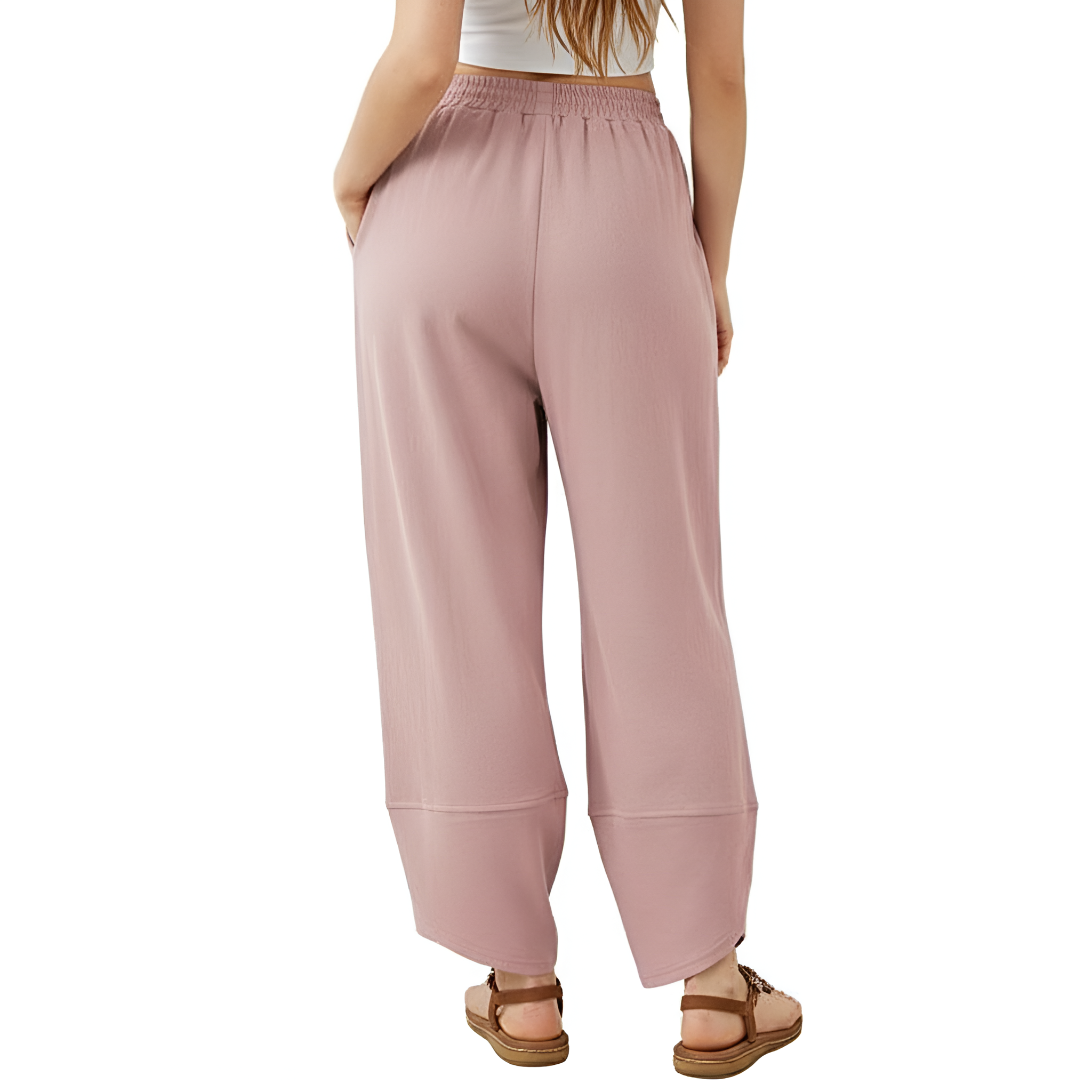 Baggy Wide Fit Casual Palazzo Harem Pants With Pockets For Women – lifestyle view 18