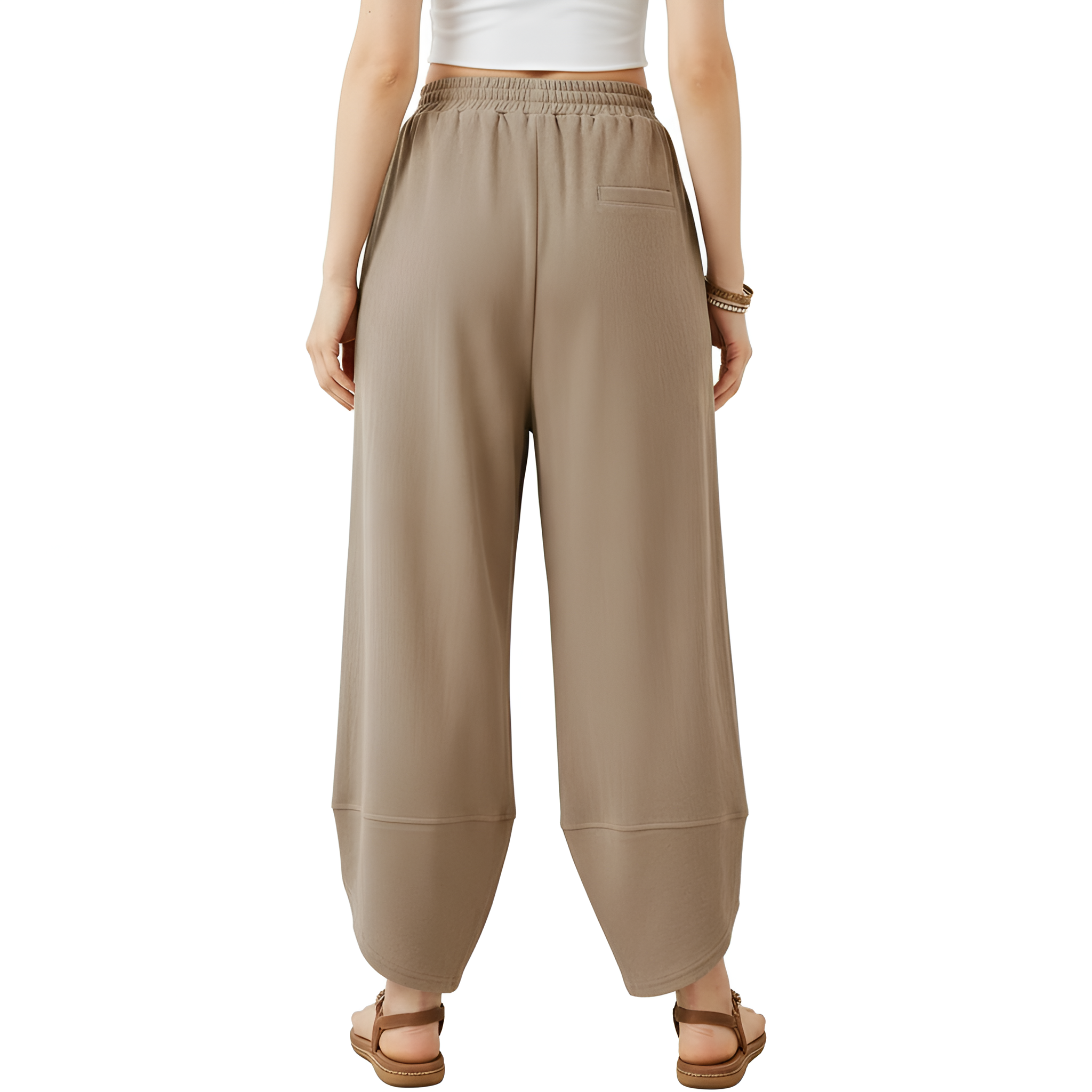 Baggy Wide Fit Casual Palazzo Harem Pants With Pockets For Women – lifestyle view 12