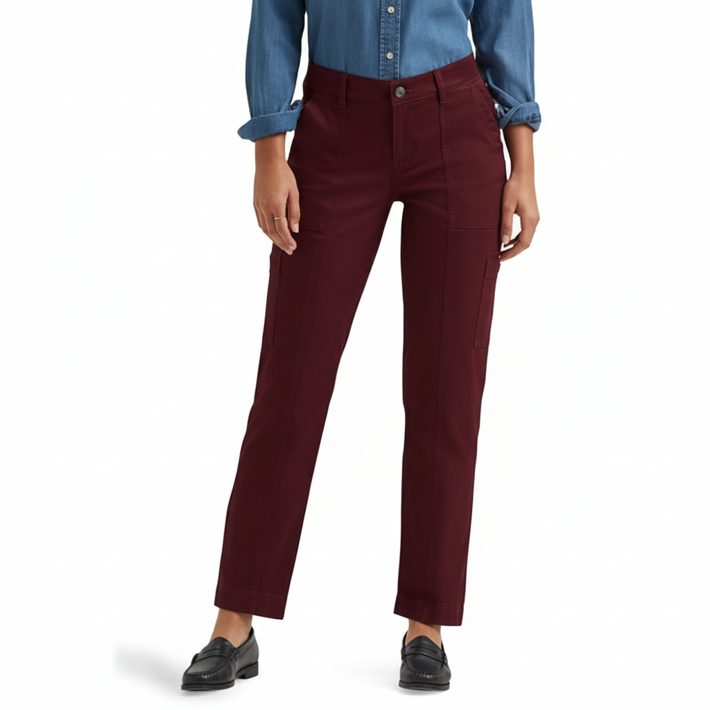 Flex To Go Straight Fit Utility Pants For Women – pocket detail close-up