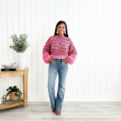 Mid Rise Button Fly Bootcut Jeans