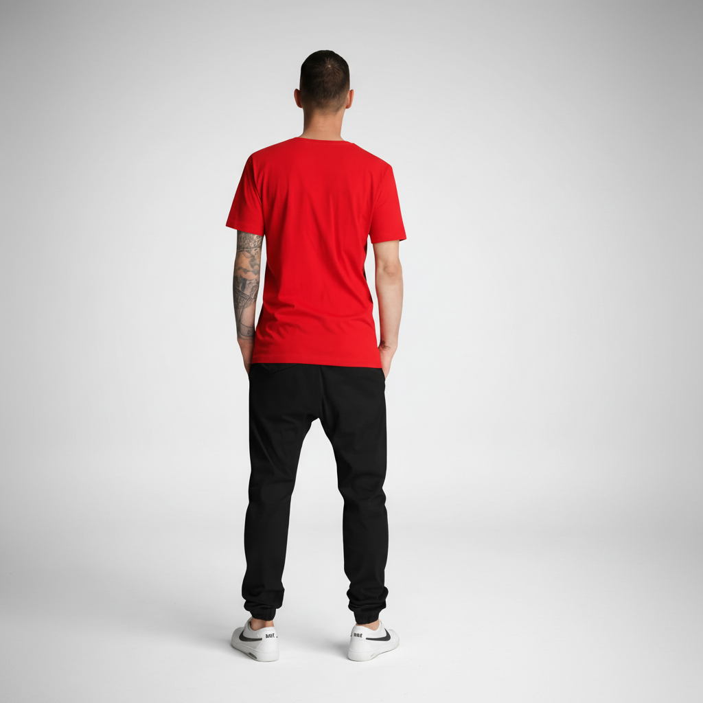 Twill Jogger Pants With Stretch Comfort And Ribbed Hem For Men – side profile view