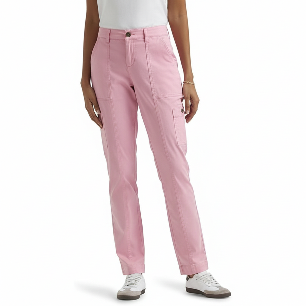 Flex To Go Straight Fit Utility Pants For Women – model wearing view