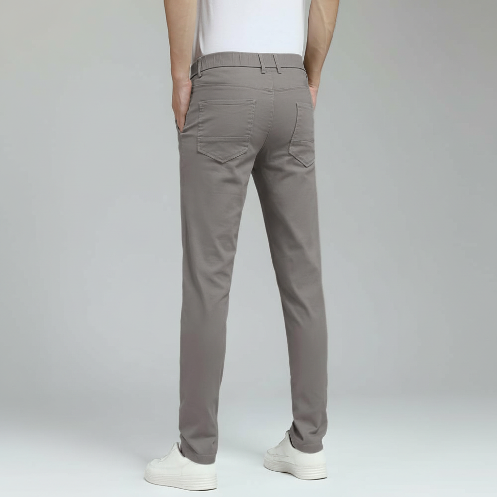 Flat Front Skinny Stretchy Slim Fit Tapered Trousers – lifestyle view 23