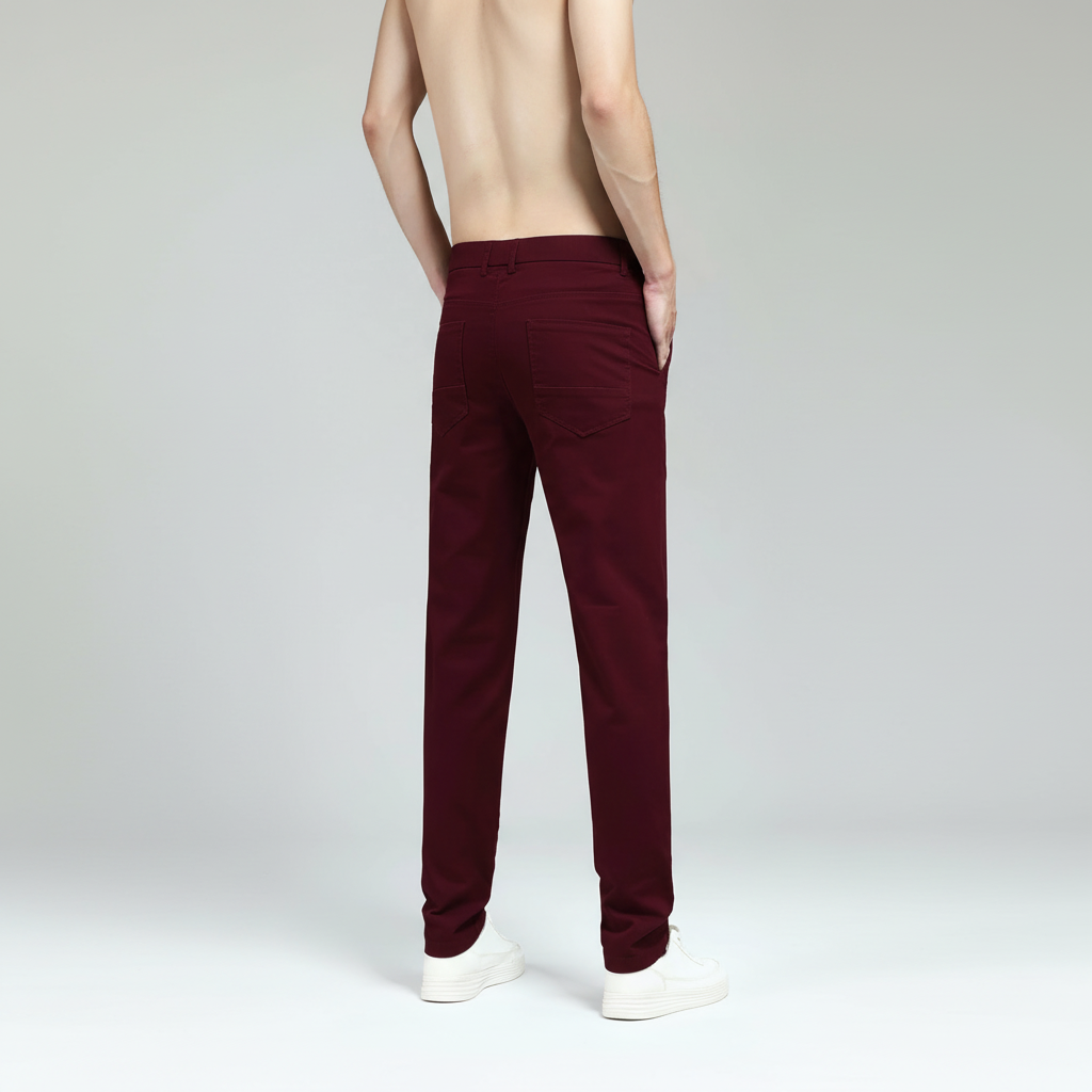 Flat Front Skinny Stretchy Slim Fit Tapered Trousers – lifestyle view 13