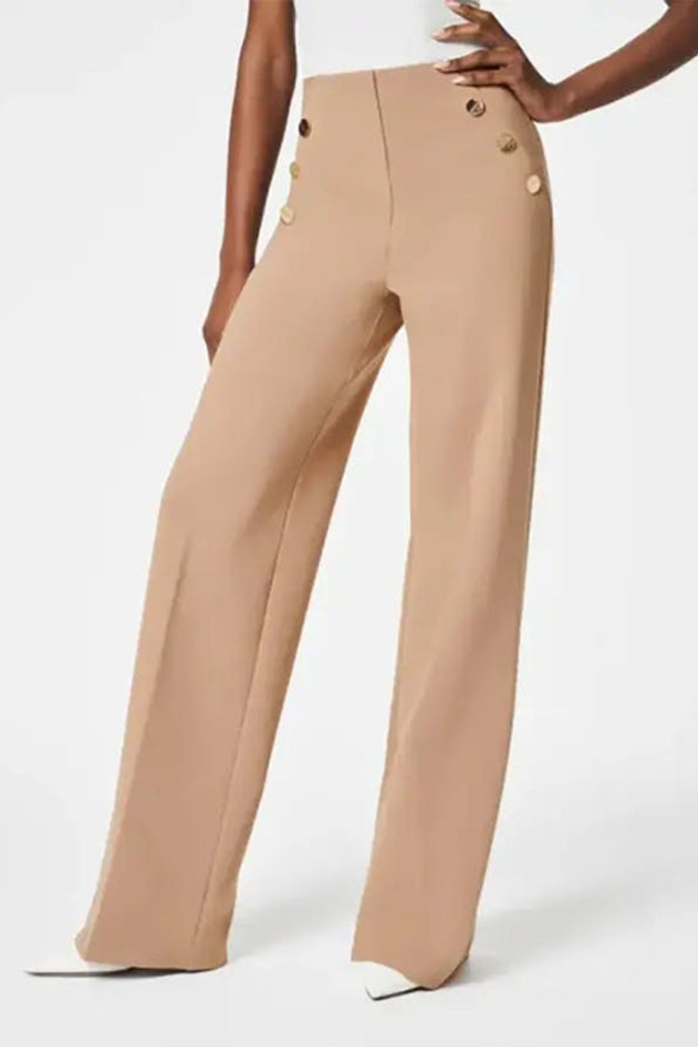 Women Strechy Wide Pants – back view detail