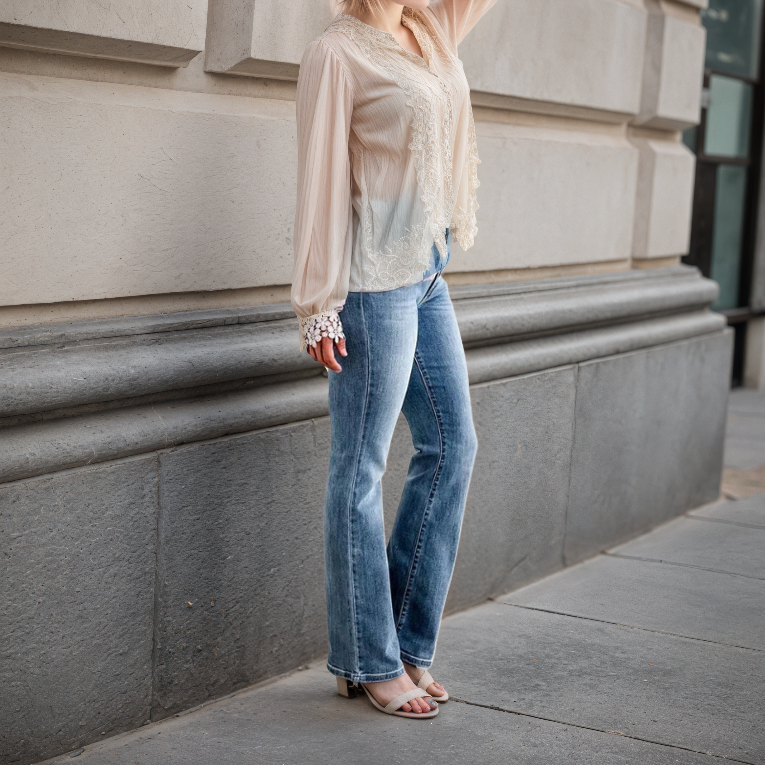 High Stretch Bootcut Jeans – back view detail