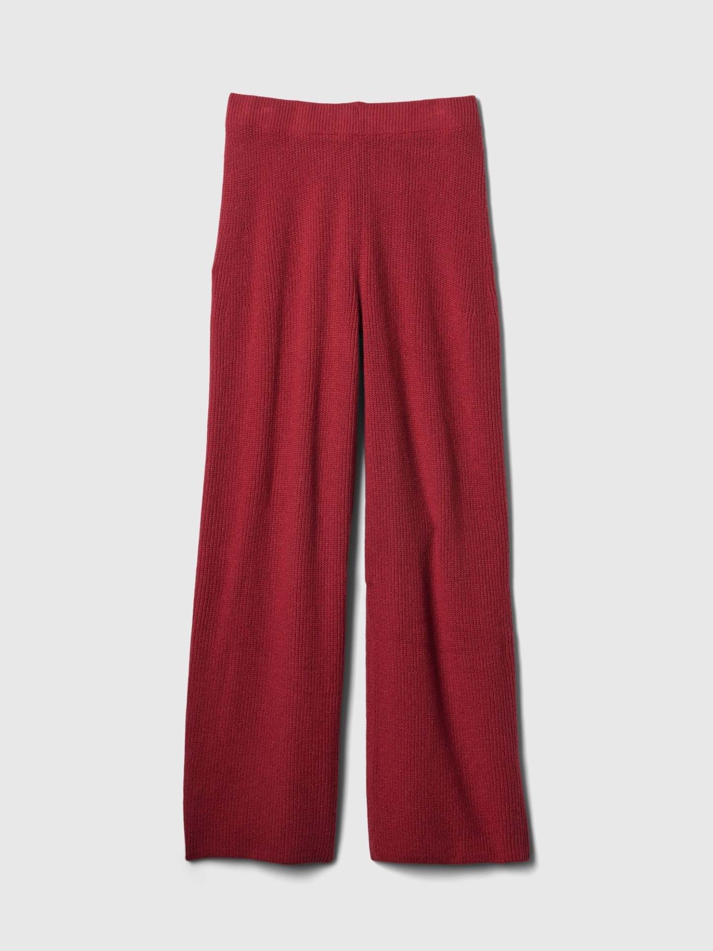 Warm Shaker Stitch Sweater Knit Pants