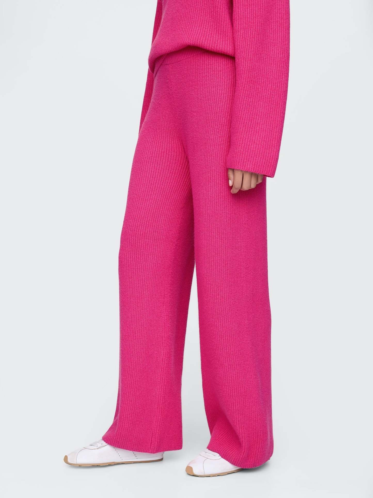 Warm Shaker Stitch Sweater Knit Pants