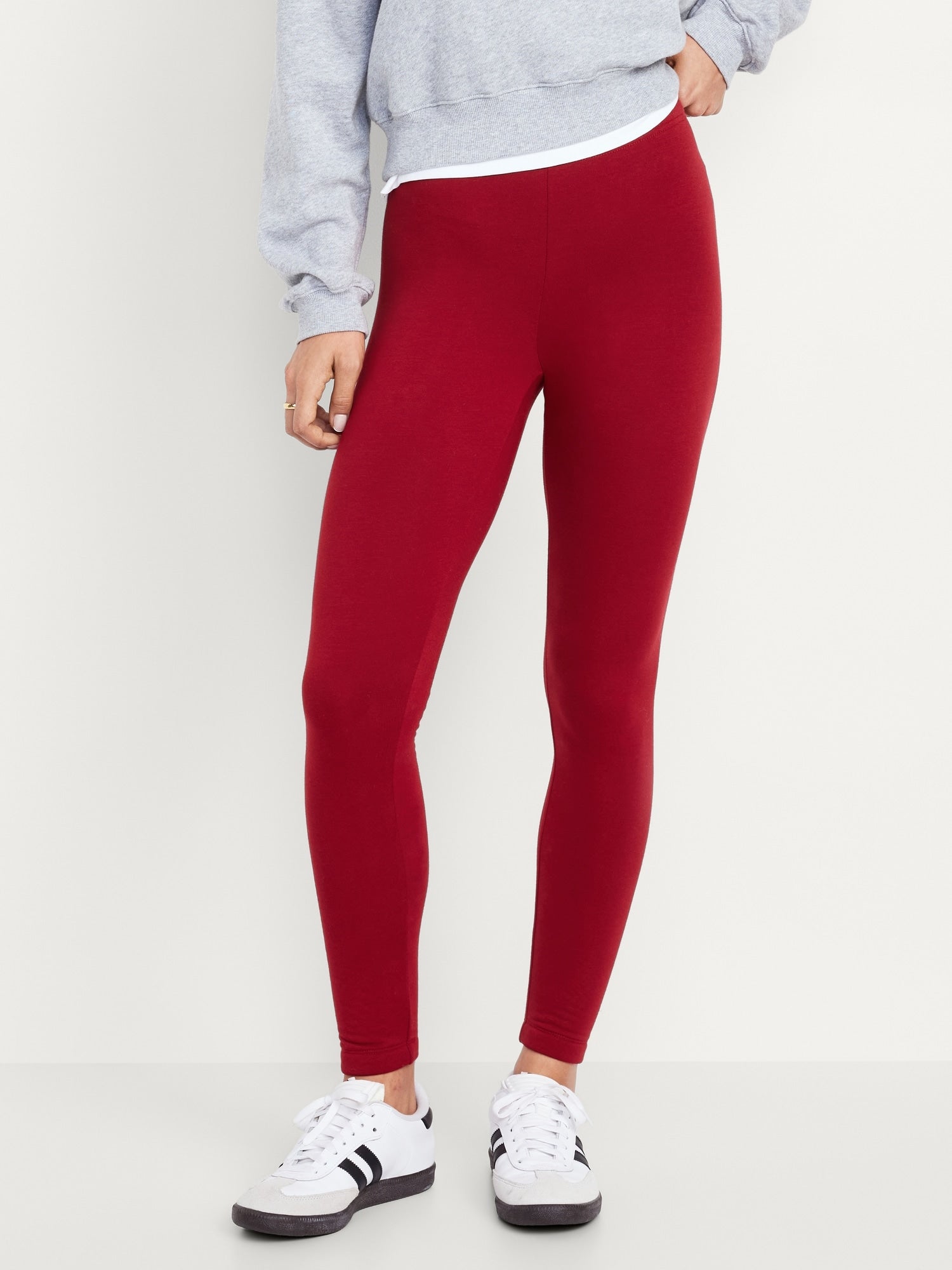Women's High Waisted Fleece Lined Leggings – women's cargo pants front view