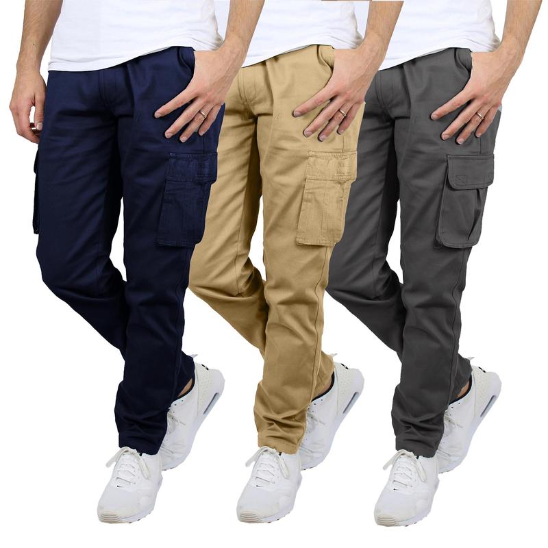 Flex Stretch Pack Of 3 Cargo Pants For Men