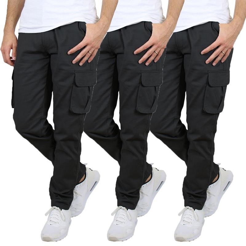 Flex Stretch Pack Of 3 Cargo Pants For Men