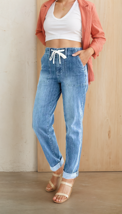 JB Pull On Denim Joggers