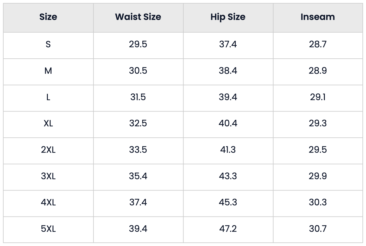 Size Chart for Distressed Stretch Slim Fit Y2K Streetwear Denim Jeans for Men