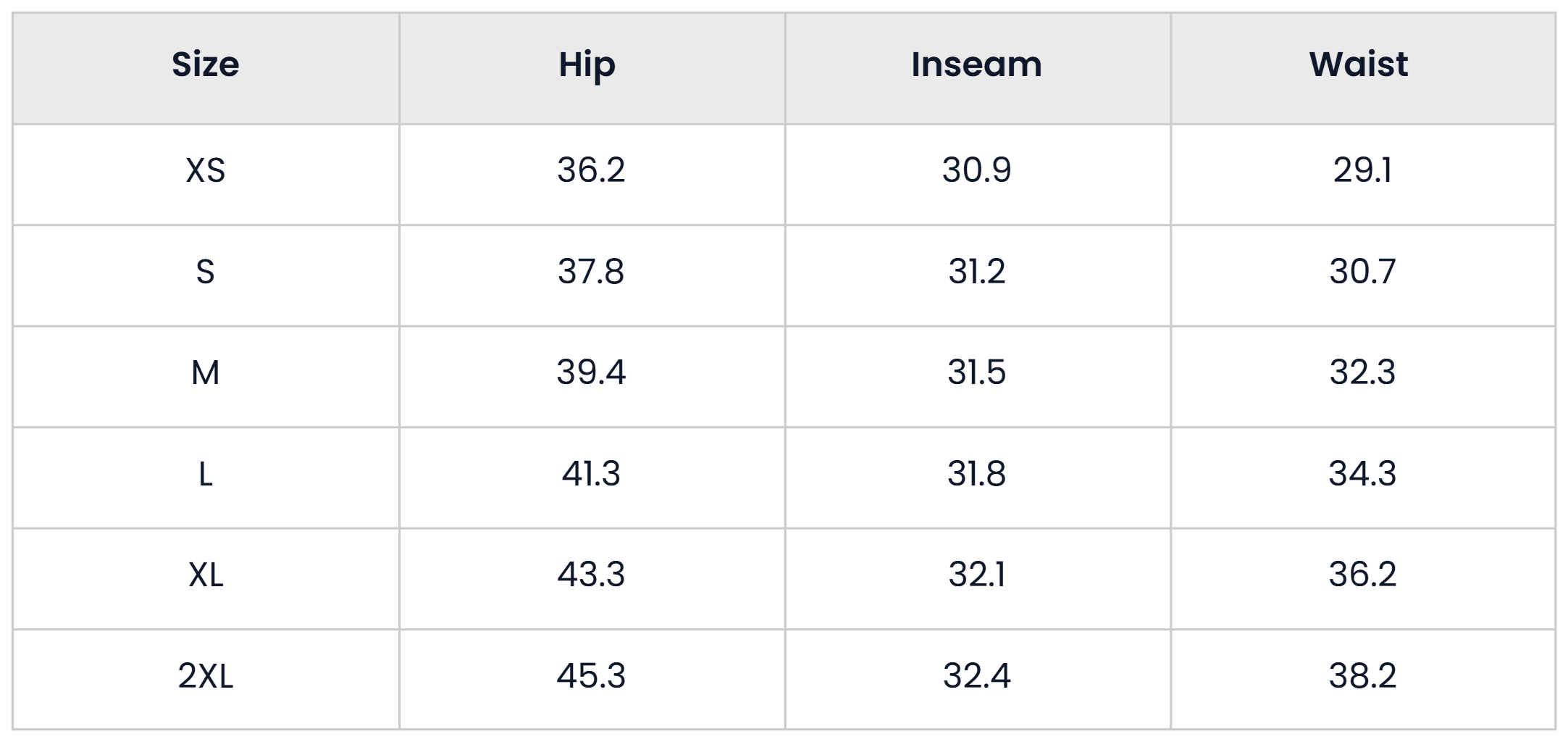 Size Chart for Casual Vintage Straight Length Jeans For Men