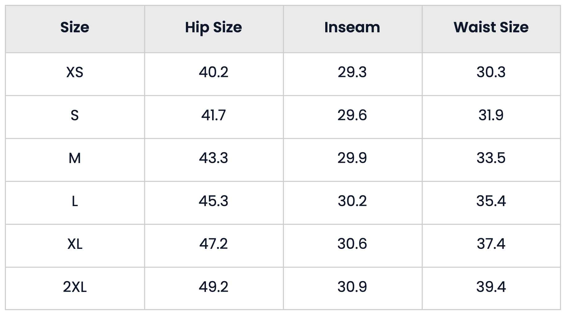 Size Chart for Retro Loose Fit Casual Denim Jeans Streetwear Style for Men