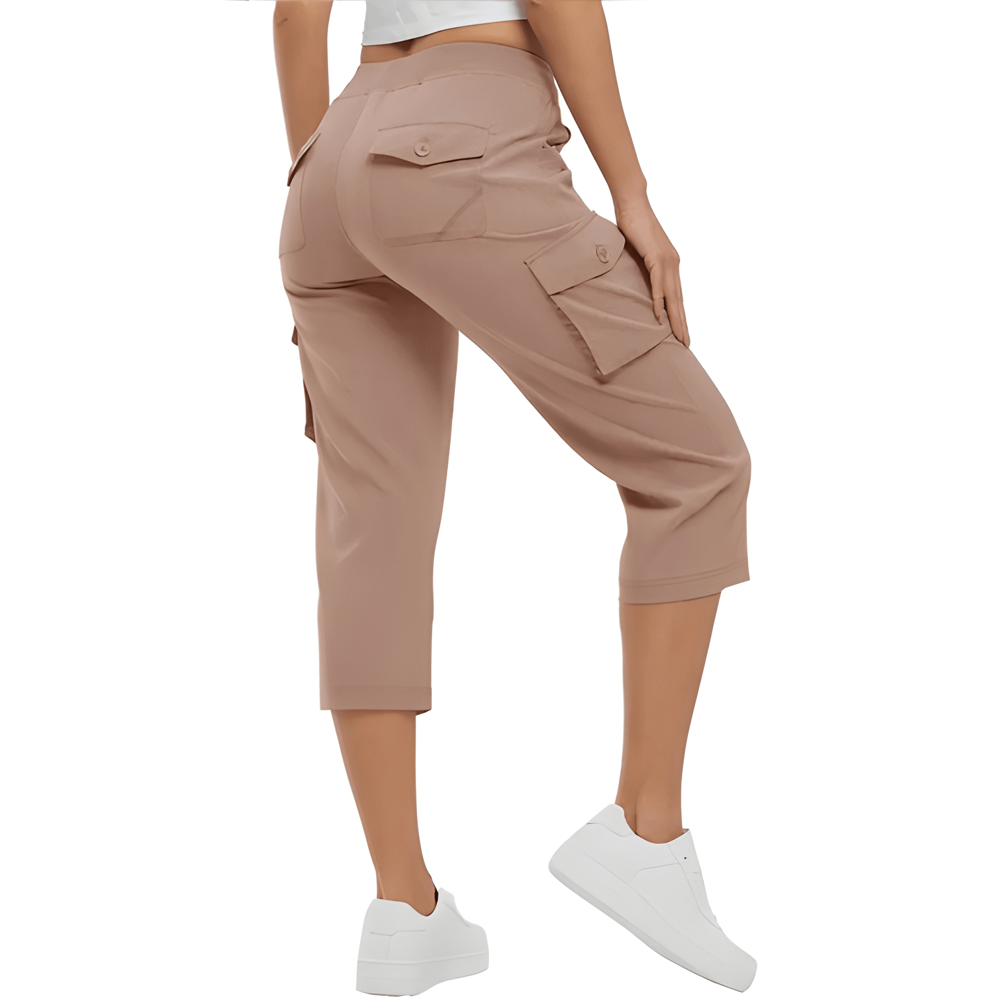 Lightweight Hiking Quick Dry Cargo Capri Pants With 6 Pockets