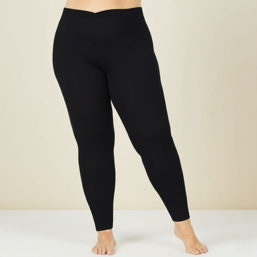 Women Stretch Leggings with Lightweight Base LayerSoft Lightweight Base Layer Tights For Women - Image 5