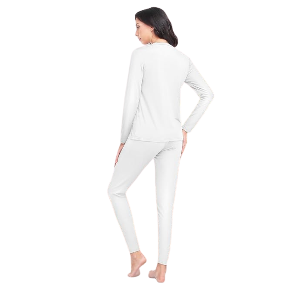 Pack Of 3 Thermal Underwear Fleece Lined Long Johns For Wome – styled outfit view