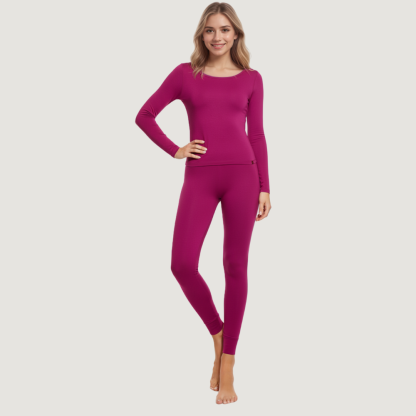 Lightweight Long Johns Base Layer Pajamas Warm Top And Bottom For Women